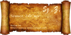 Szencz Zámor névjegykártya